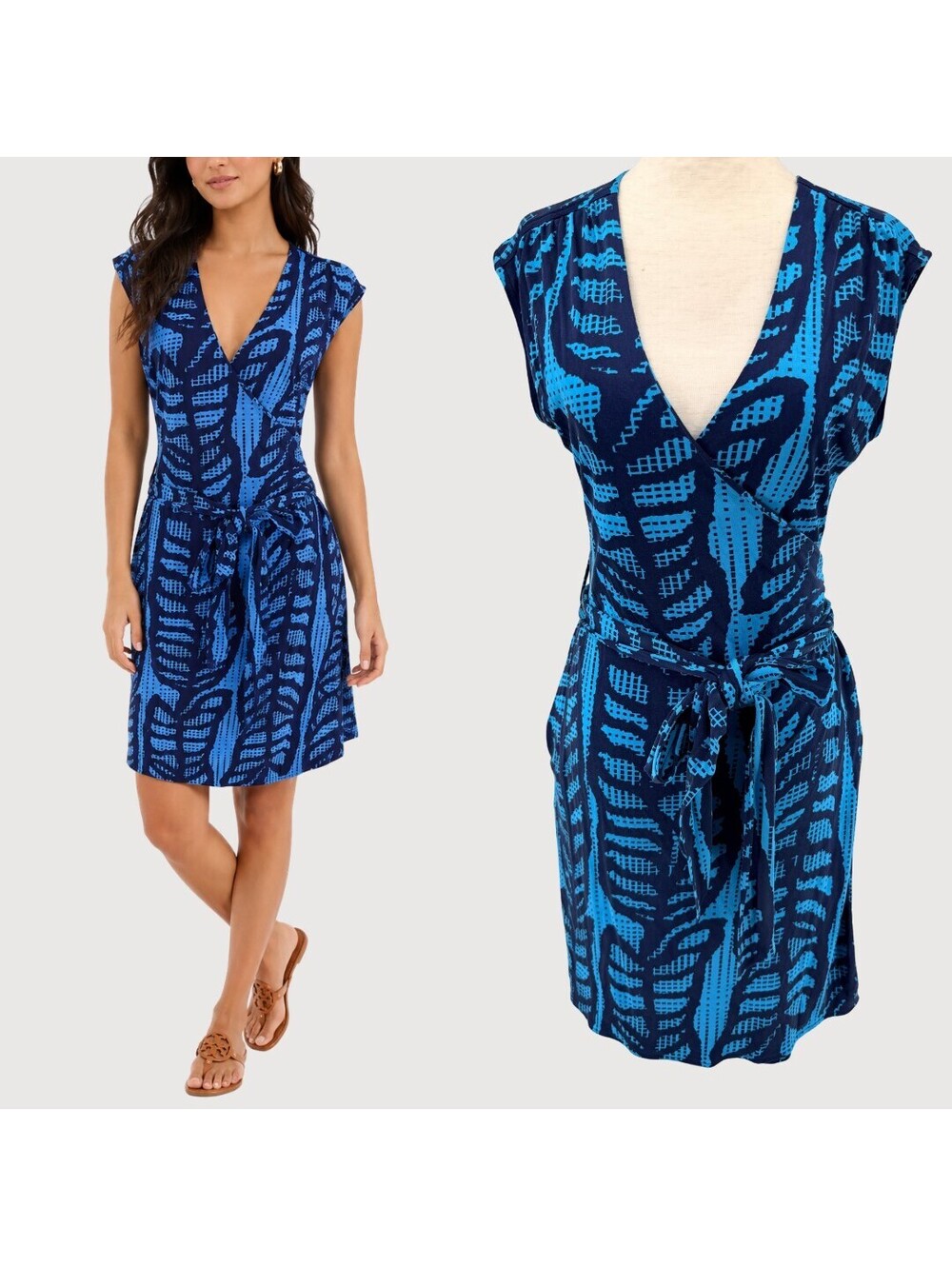 Tory Burch Ivette Silk Jersey Wrap Dress S